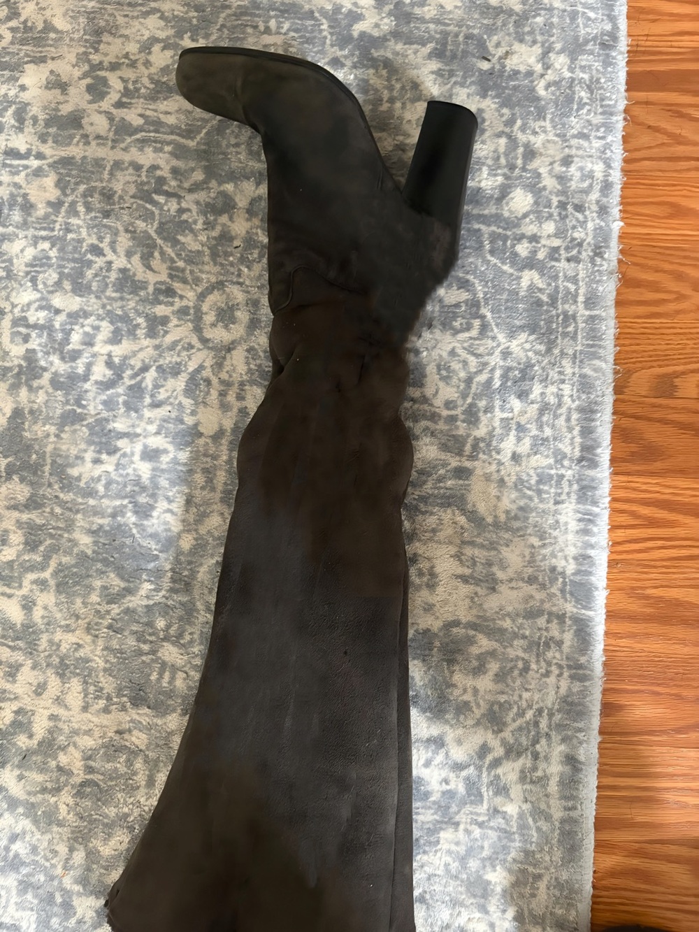 RARE, Authentic PRADA Milano Dark Brown Suede  Knee High Boots (37.5/US 7.5) - Picture 3 of 9